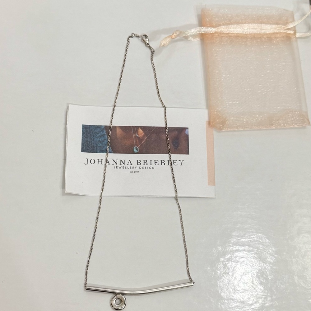 Silver Necklace with Modern Pendant